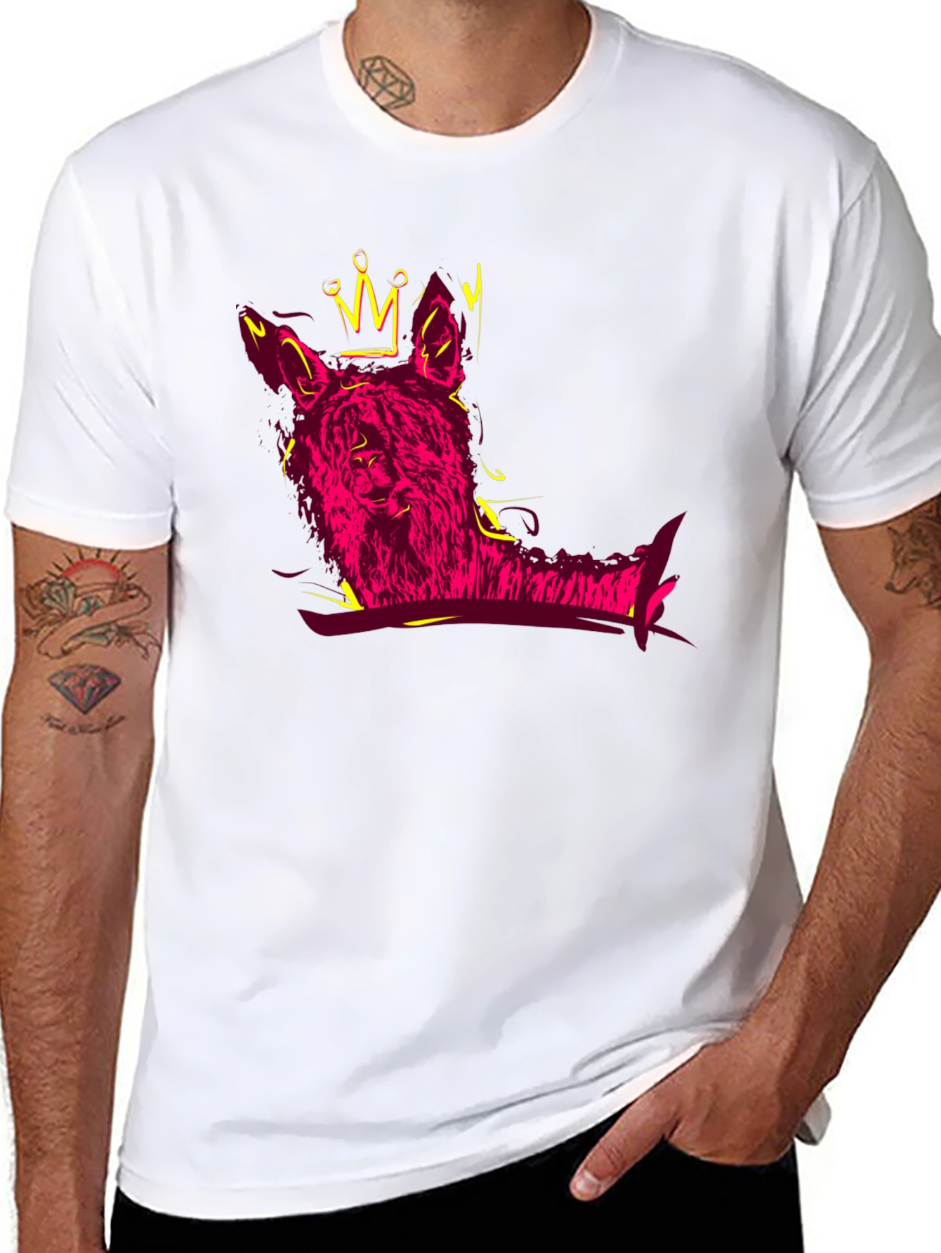 Alpaca King Graphic Tee - Stylish Crew Neck T-Shirt