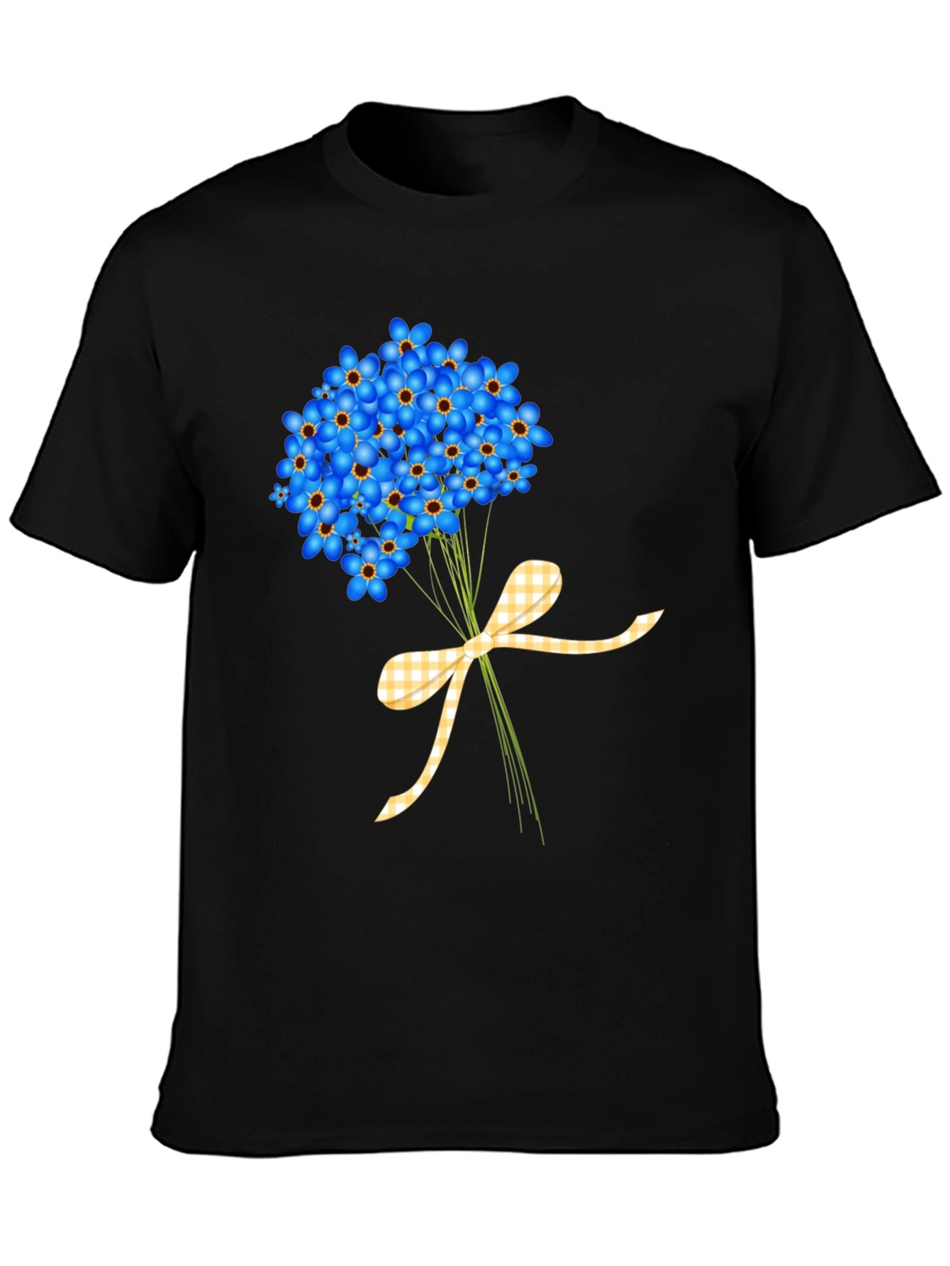 Floral Bouquet Graphic Tee - Forget-Me-Nots