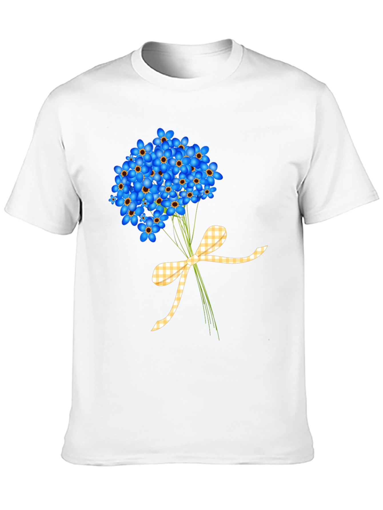 Floral Bouquet Graphic Tee - Forget-Me-Nots