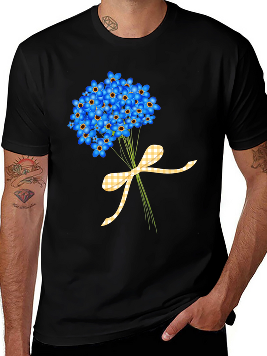 Floral Bouquet Graphic Tee - Forget-Me-Nots