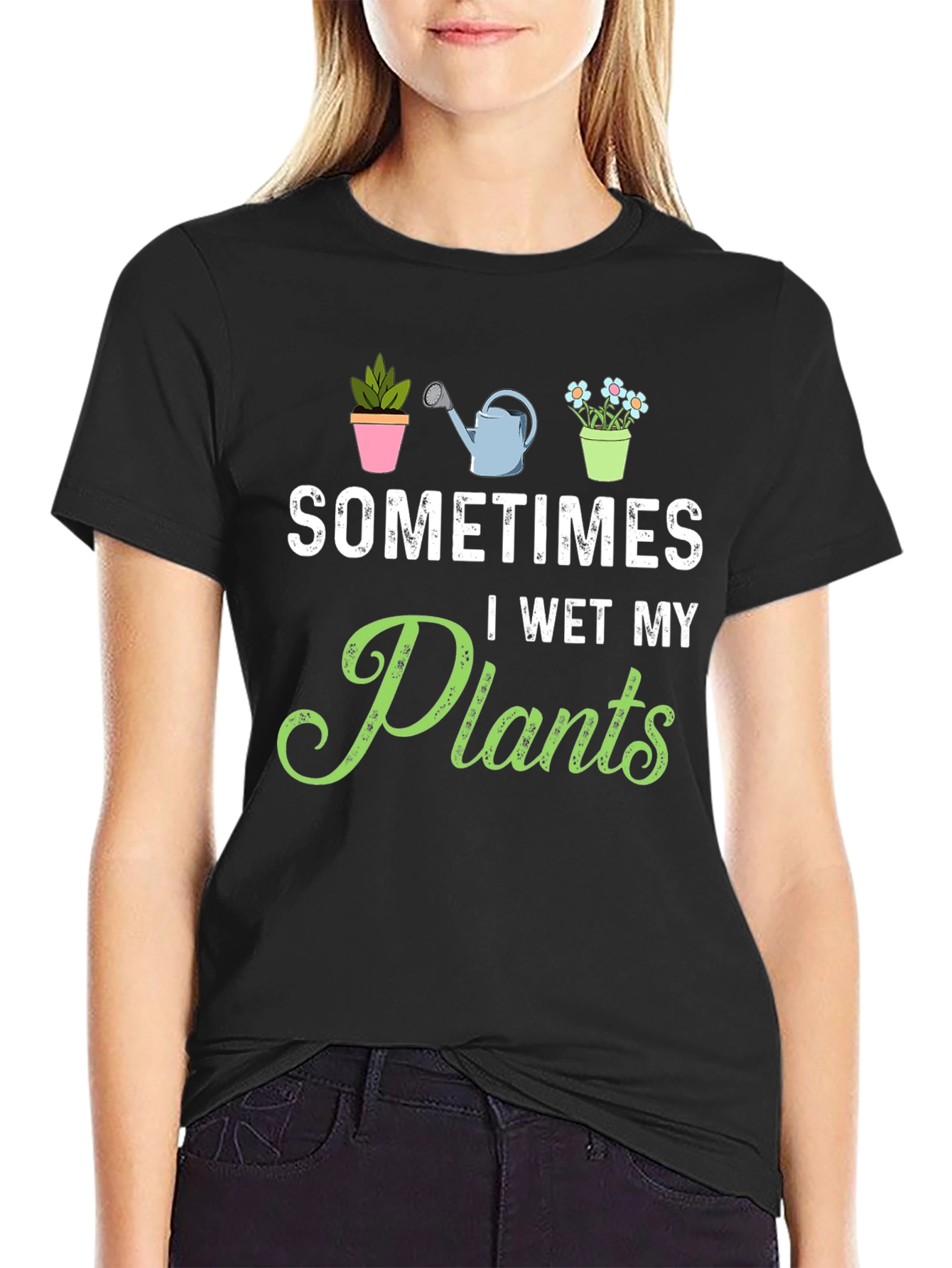 Funny Gardening T-Shirt - I Wet My Plants Tee