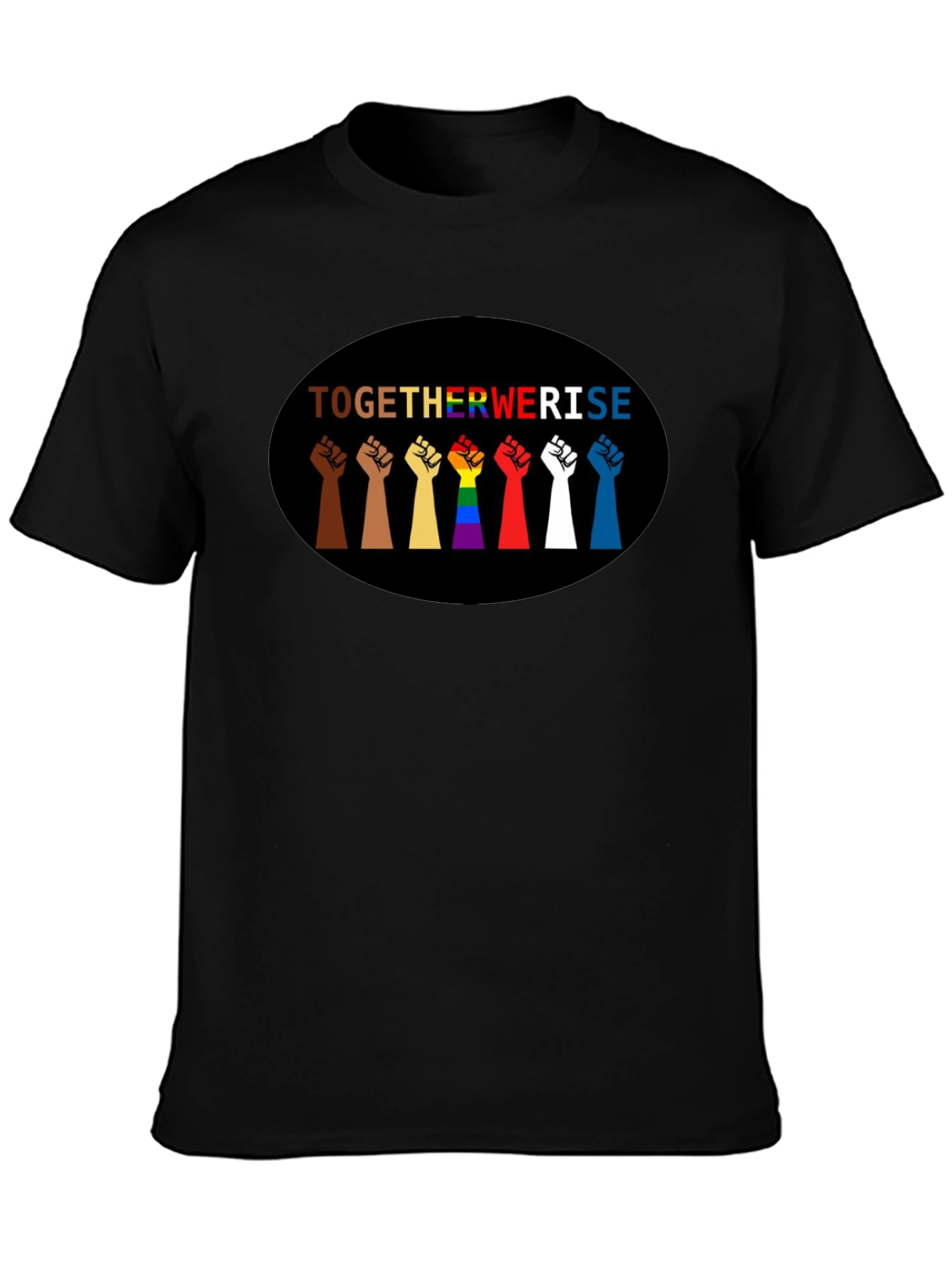 Together We Rise Graphic Tee - Black