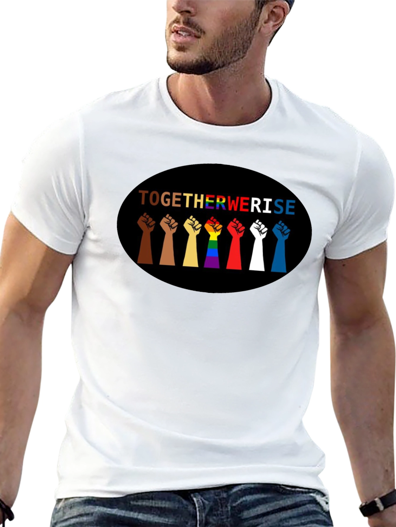 Together We Rise Graphic Tee - Black