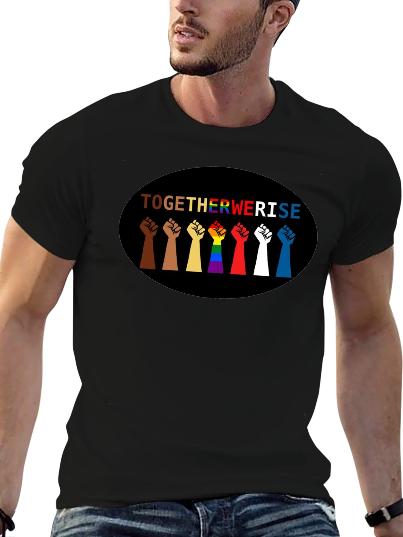 Together We Rise Graphic Tee - Black