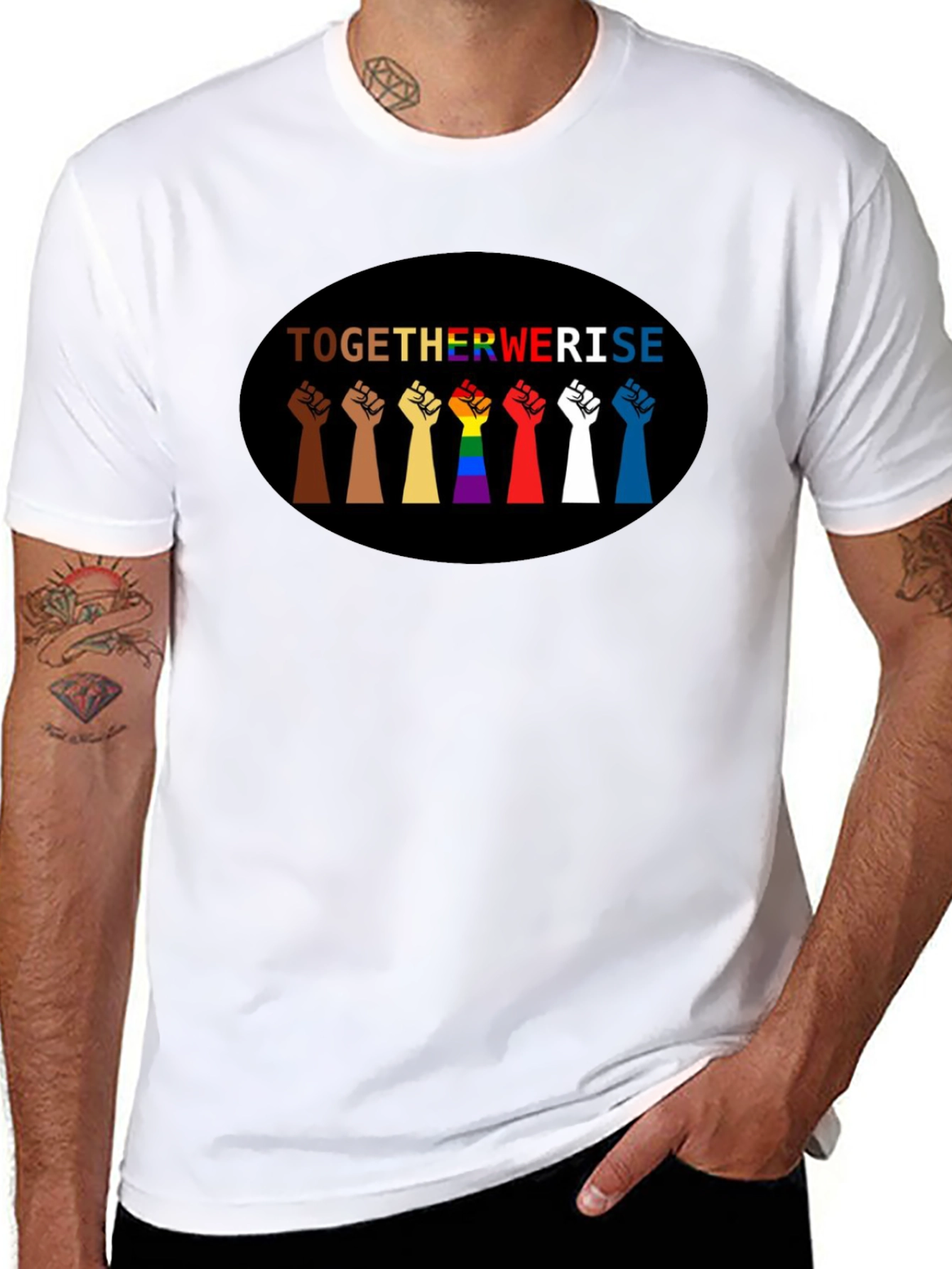 Together We Rise Graphic Tee - Black