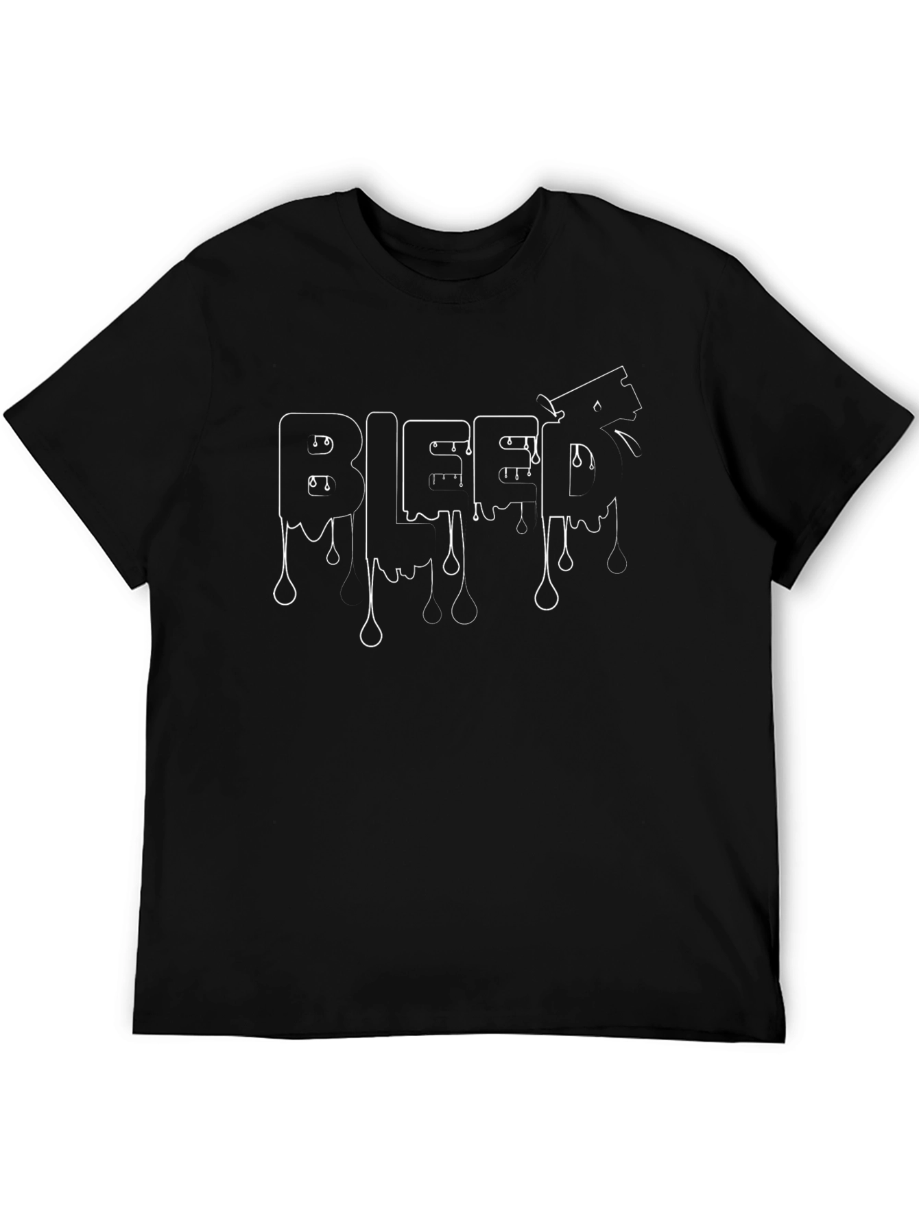 Bleed Graphic Tee - Edgy Stylish Black T-Shirt