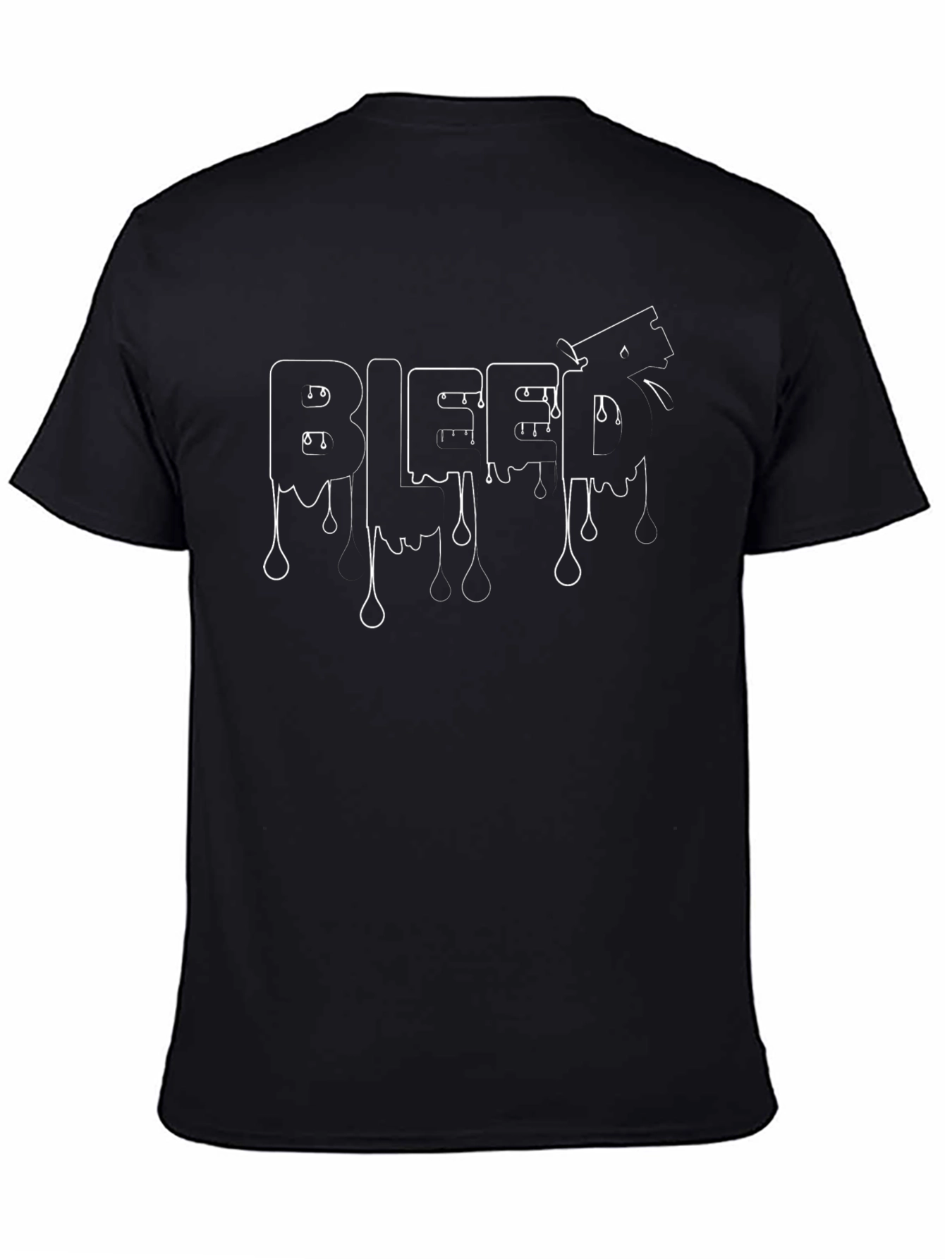 Bleed Graphic Tee - Edgy Stylish Black T-Shirt