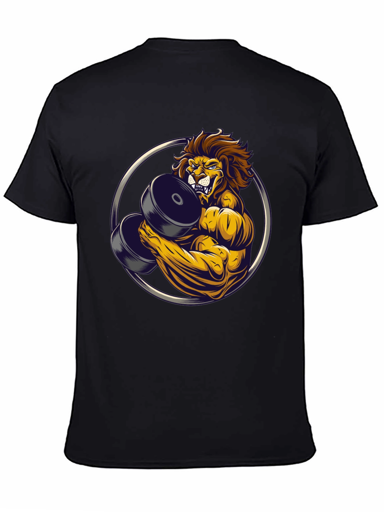 Lion Gym Beast Graphic Tee - Black