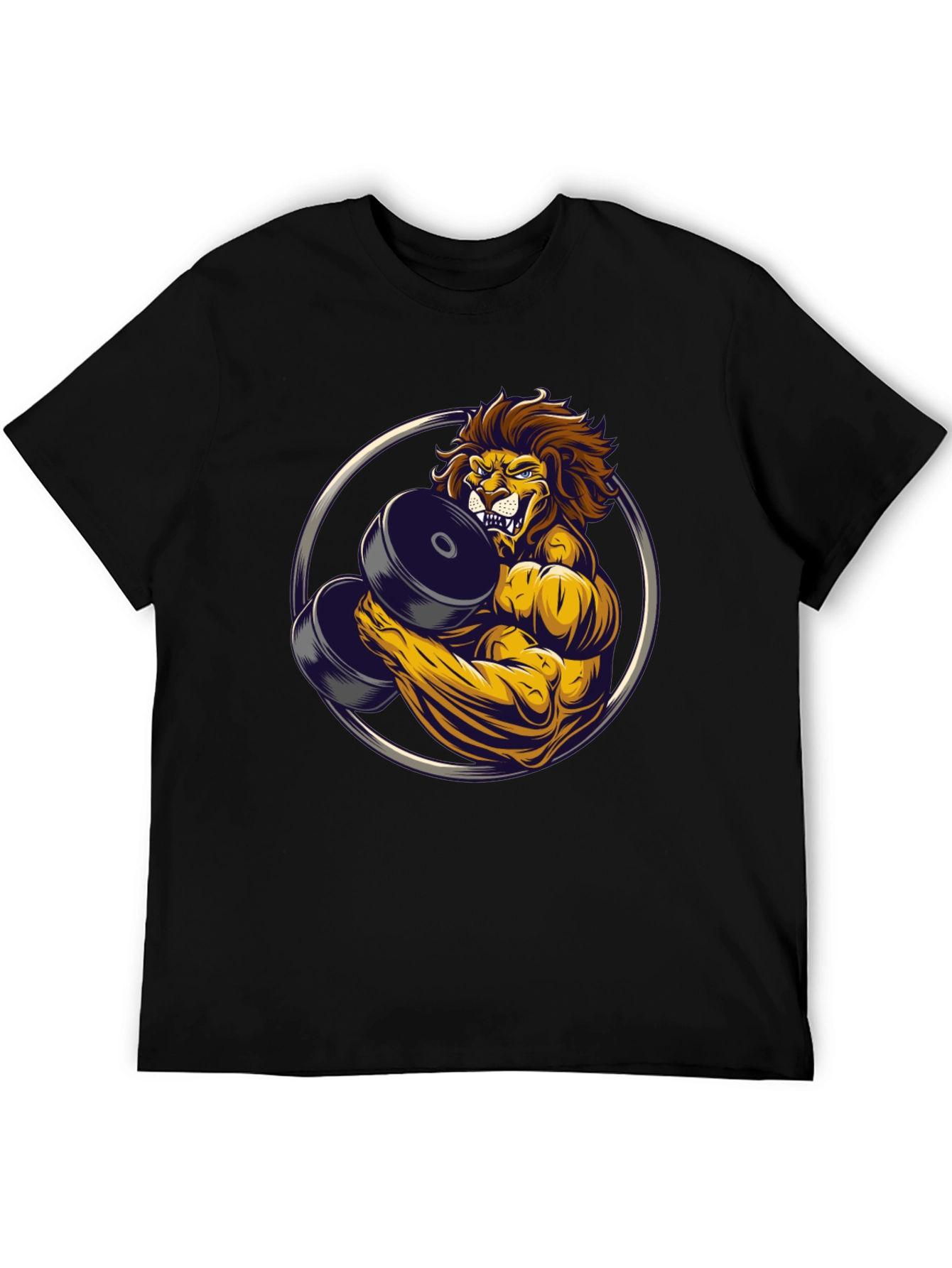 Lion Gym Beast Graphic Tee - Black