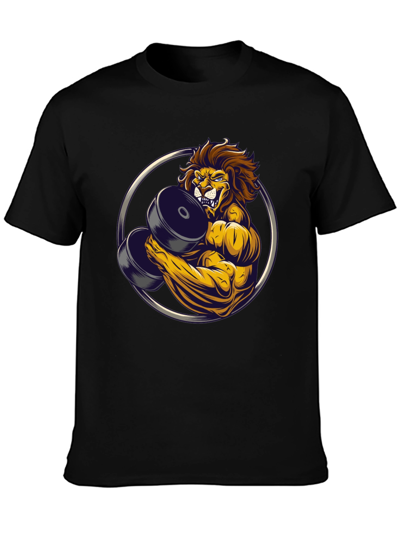 Lion Gym Beast Graphic Tee - Black