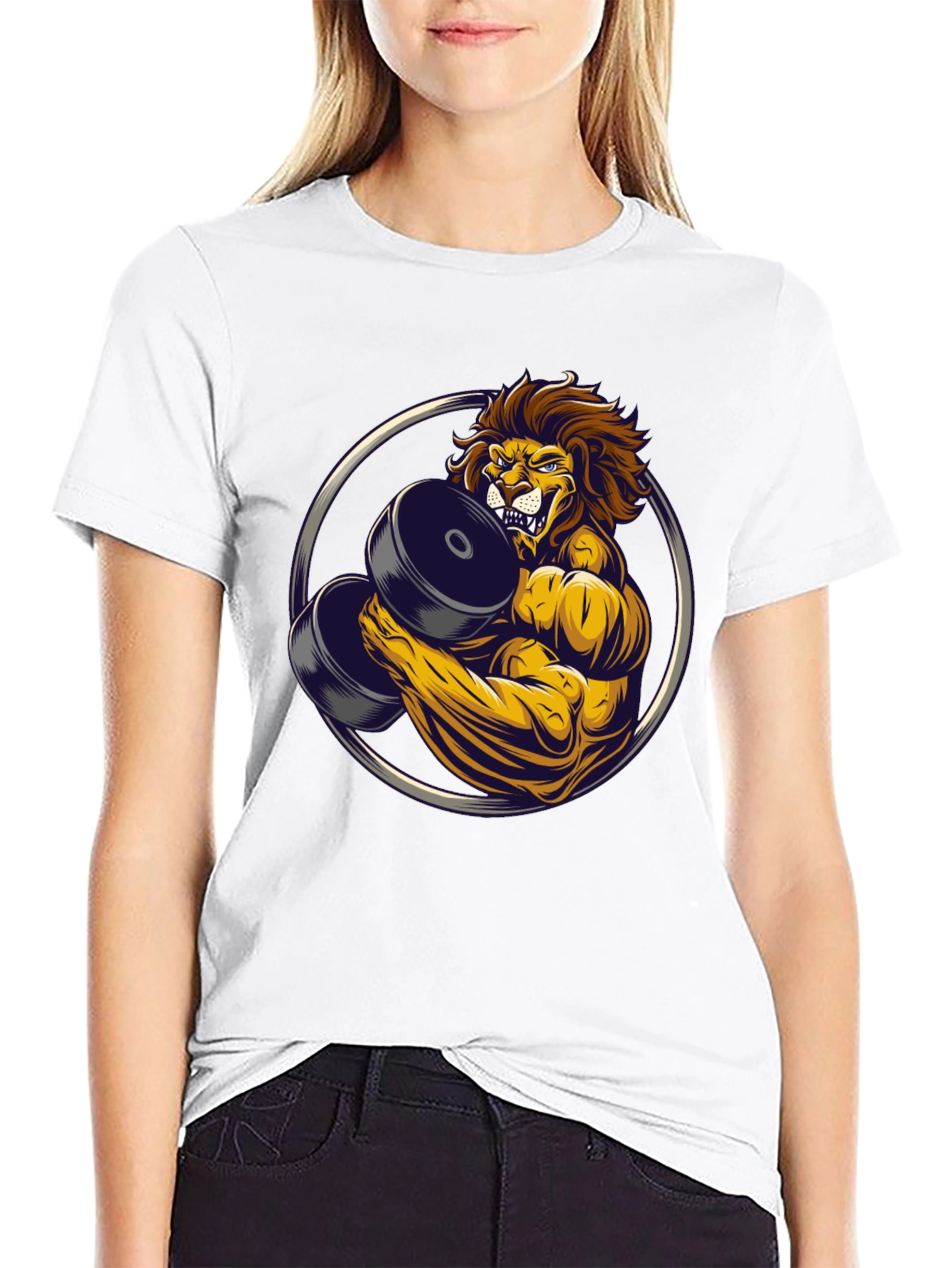 Lion Gym Beast Graphic Tee - Black