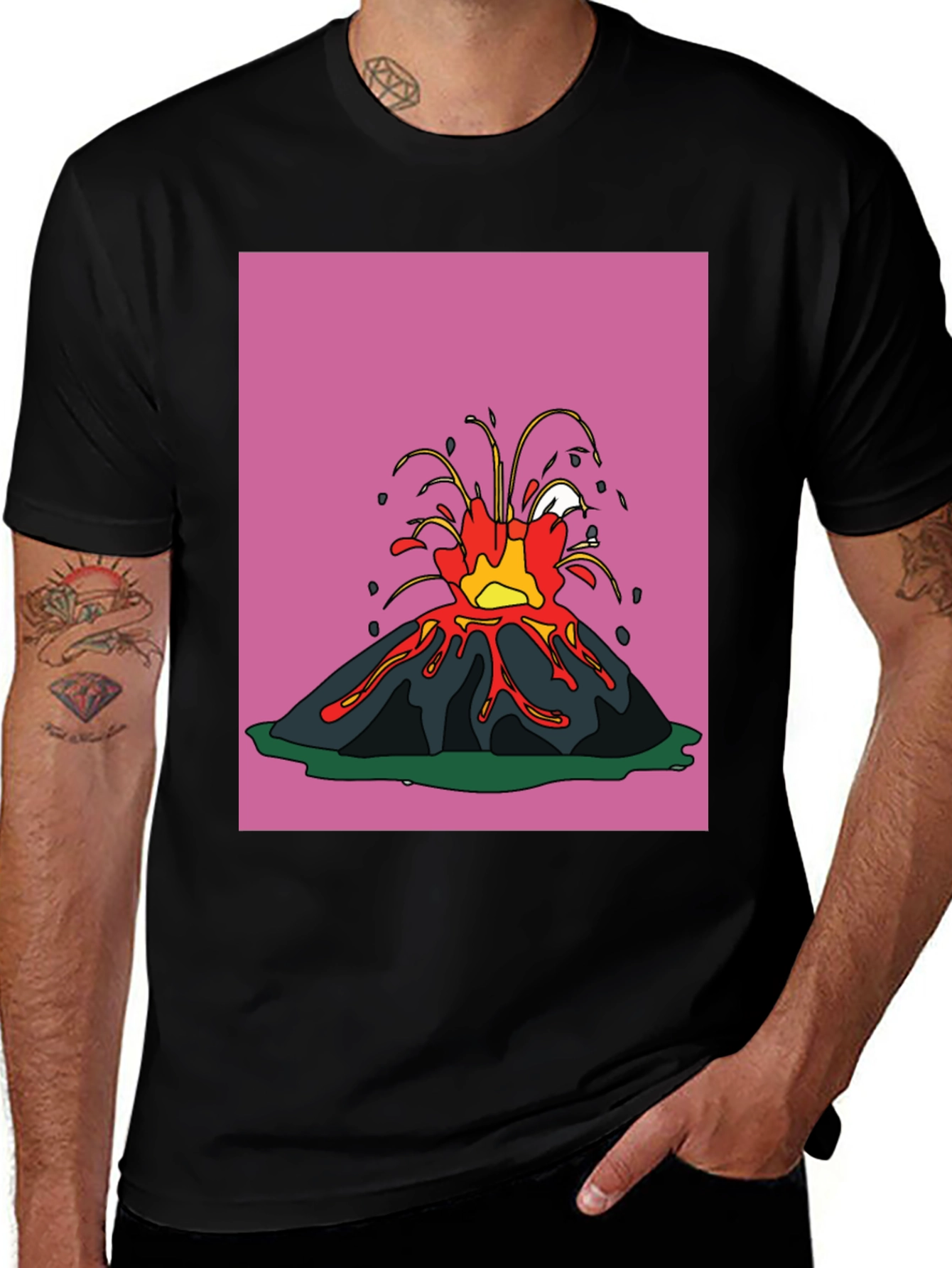 Volcano Graphic Tee - Erupting Style!