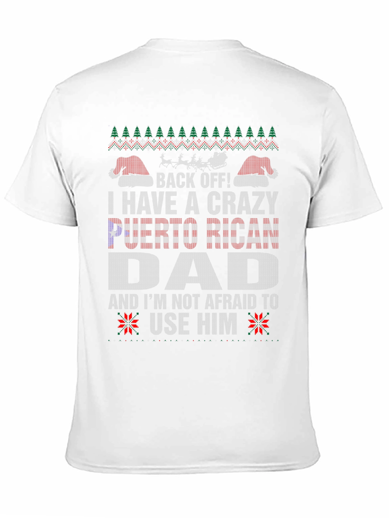 Crazy Puerto Rican Dad Christmas T-Shirt