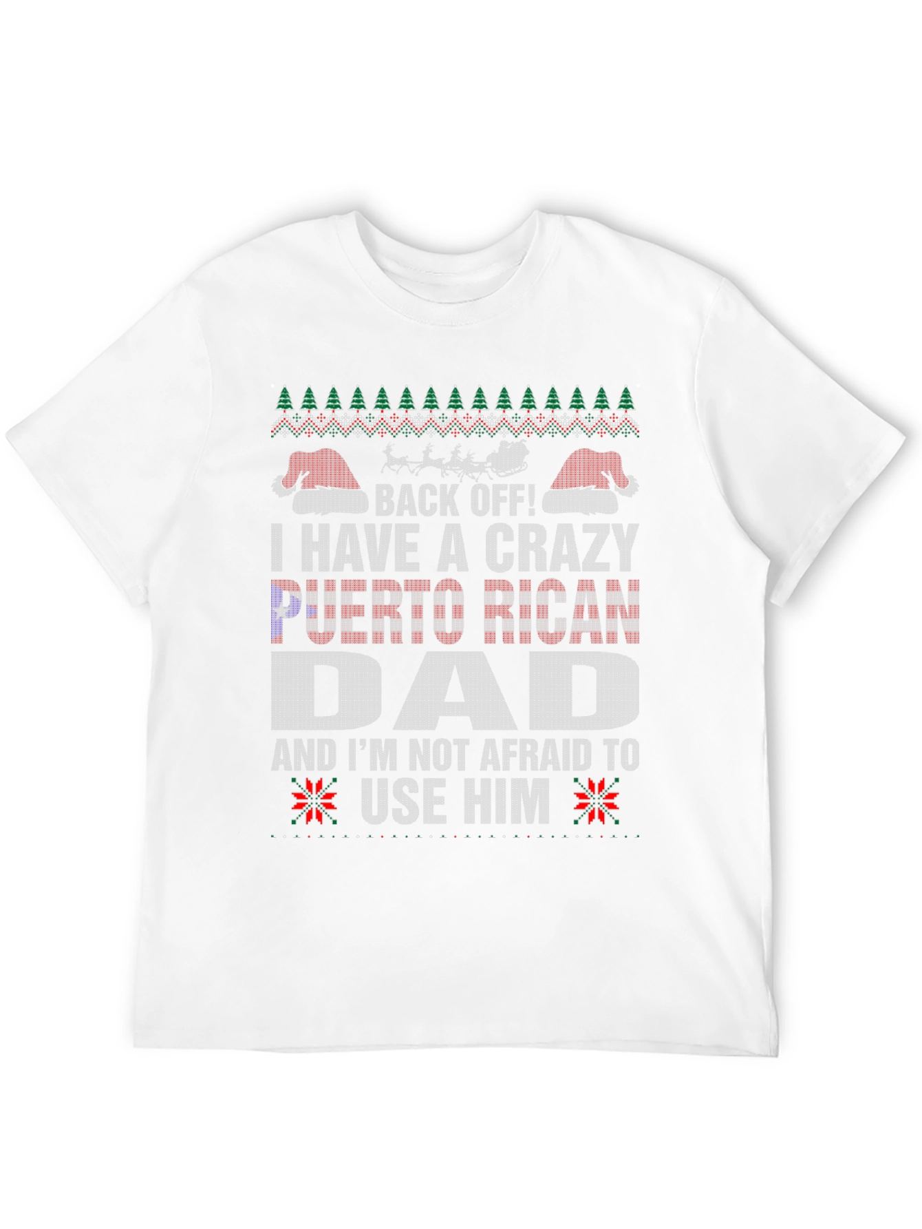 Crazy Puerto Rican Dad Christmas T-Shirt