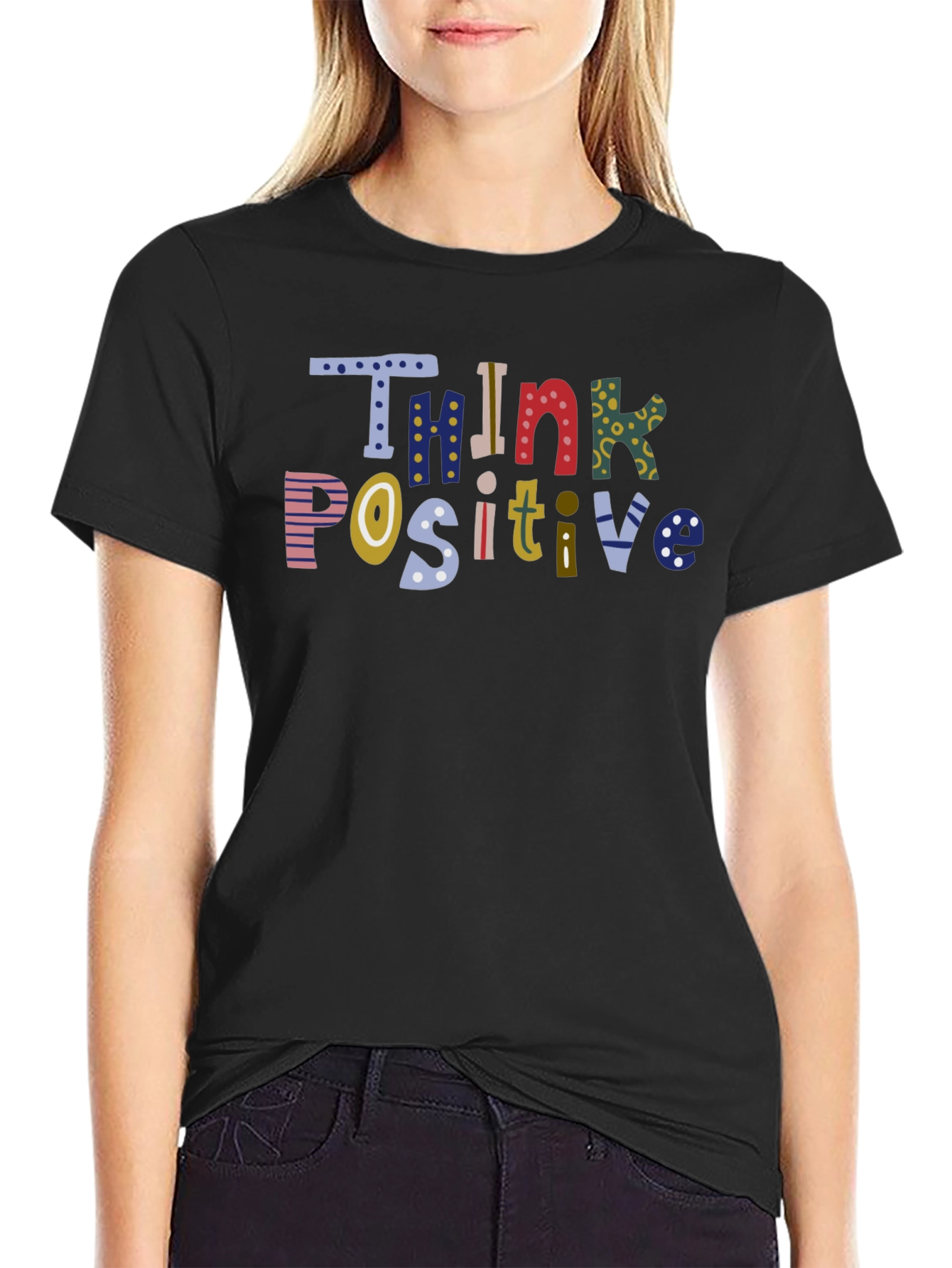 Think Positive Graphic T-Shirt