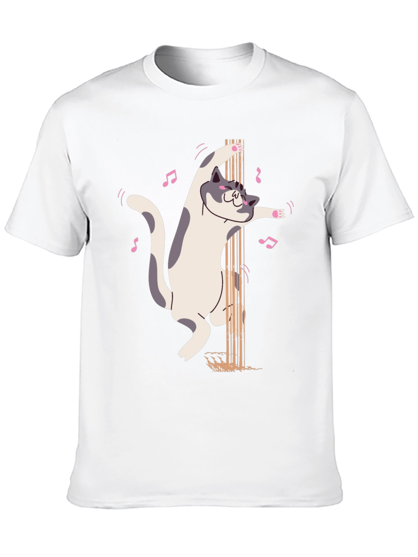 Pole Dancing Cat Graphic T-Shirt