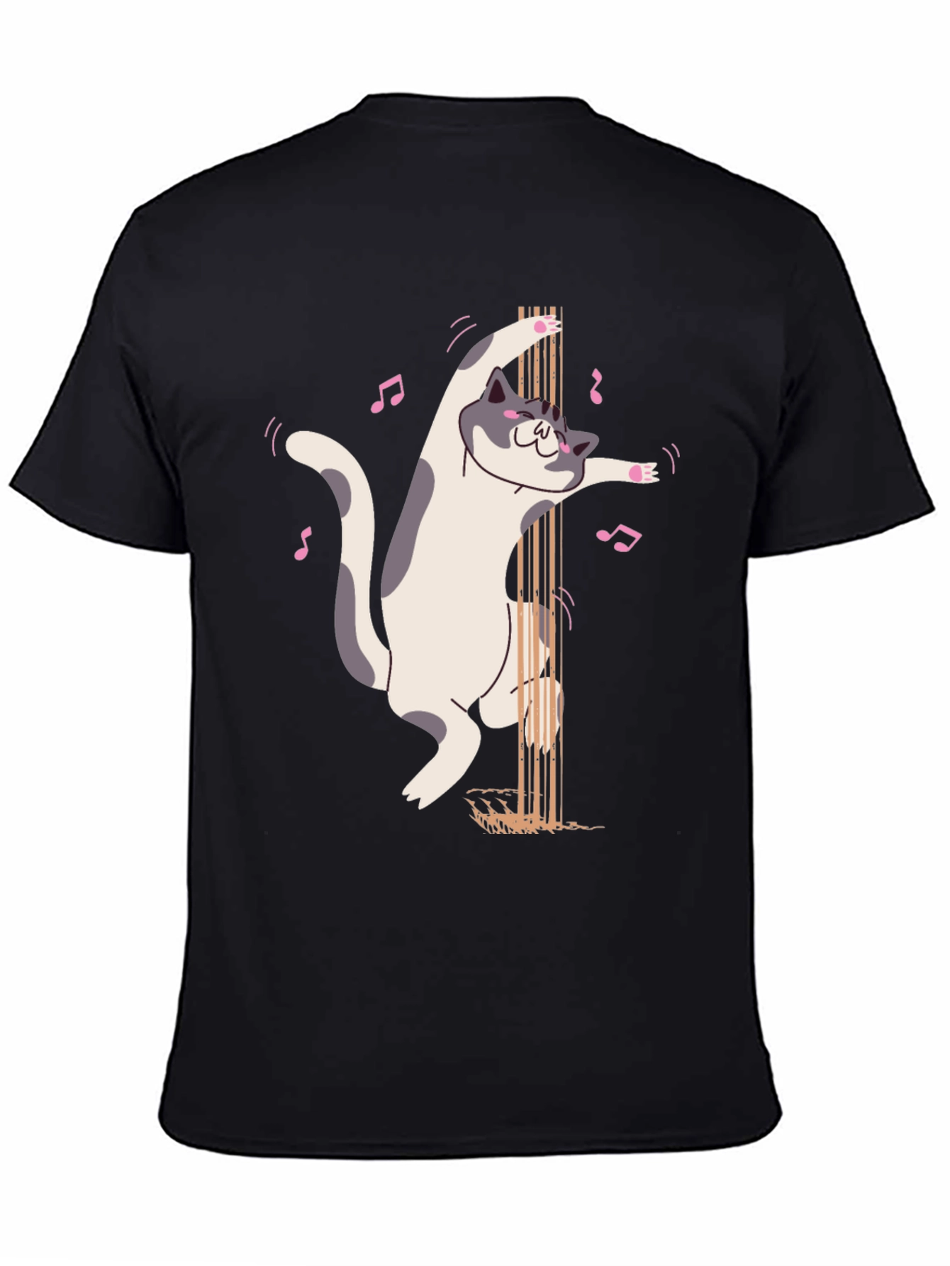 Pole Dancing Cat Graphic T-Shirt
