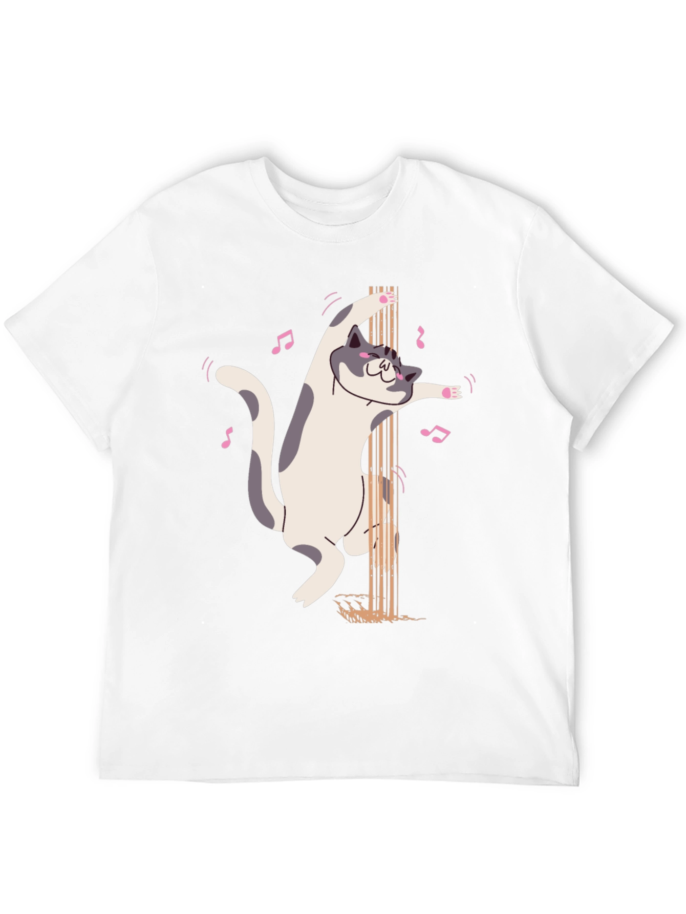 Pole Dancing Cat Graphic T-Shirt