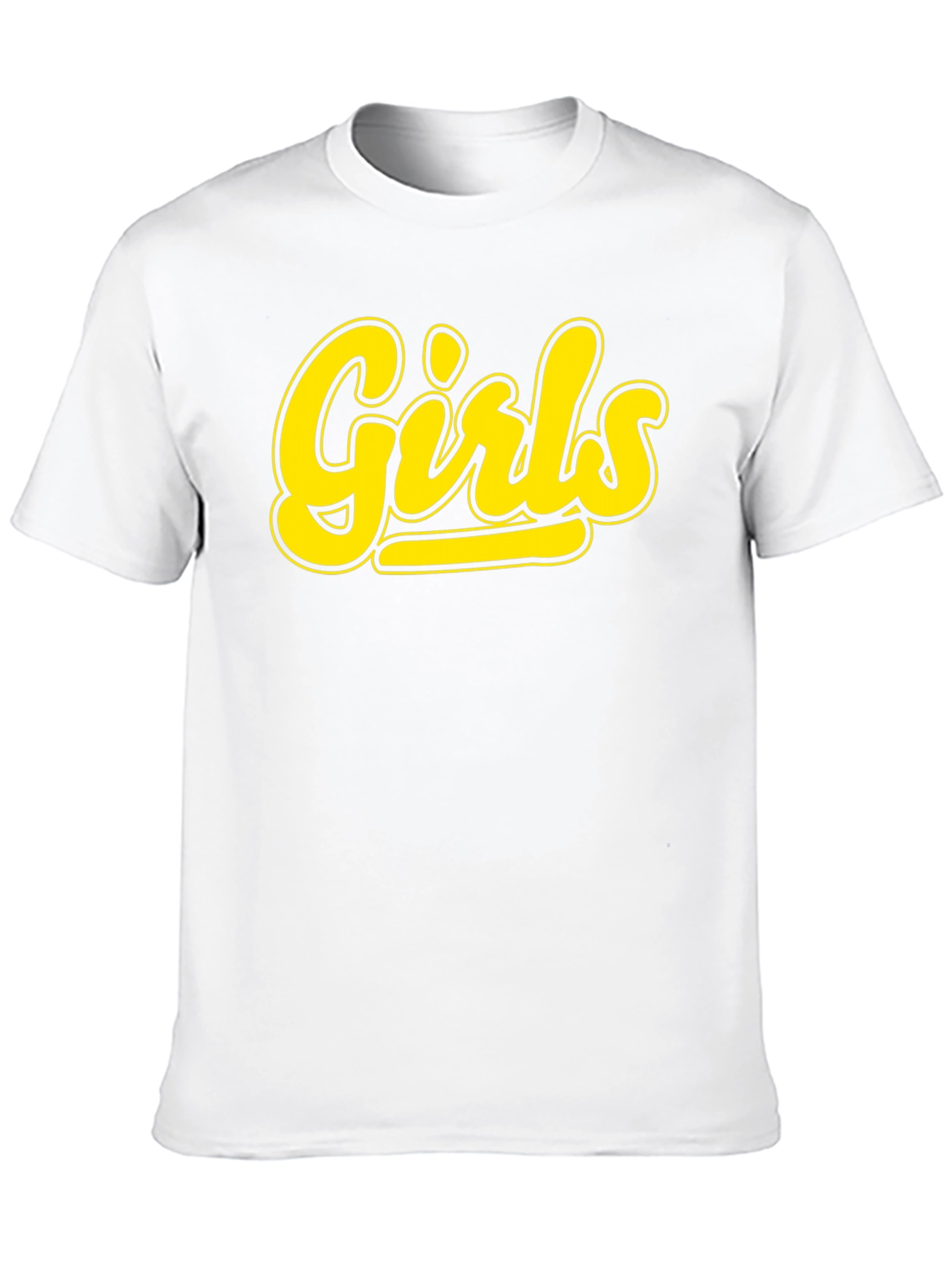 Girls Black T-Shirt - Bold Yellow Graphic Tee