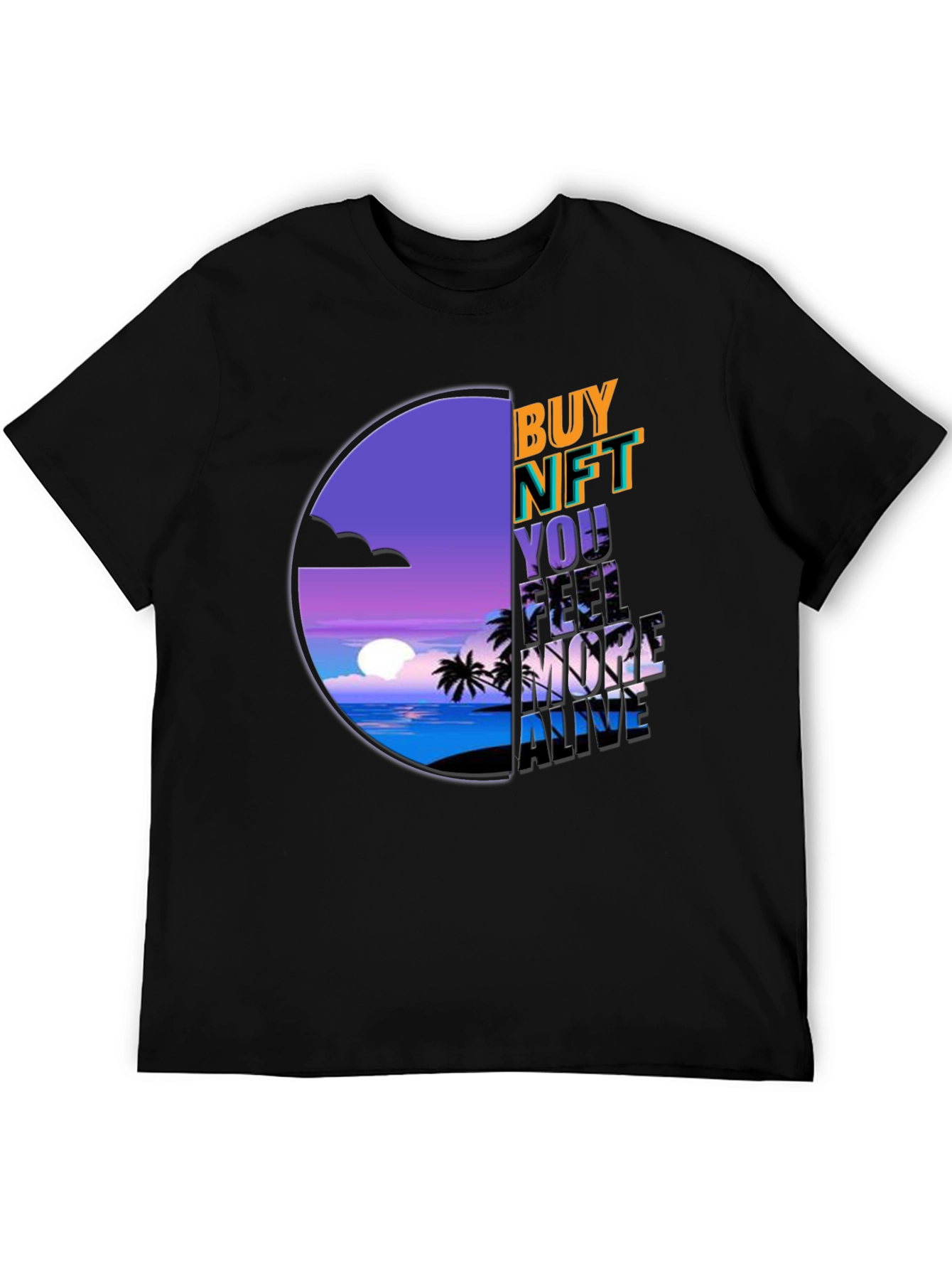Buy NFT T-Shirt: Vaporwave Sunset Graphic Tee