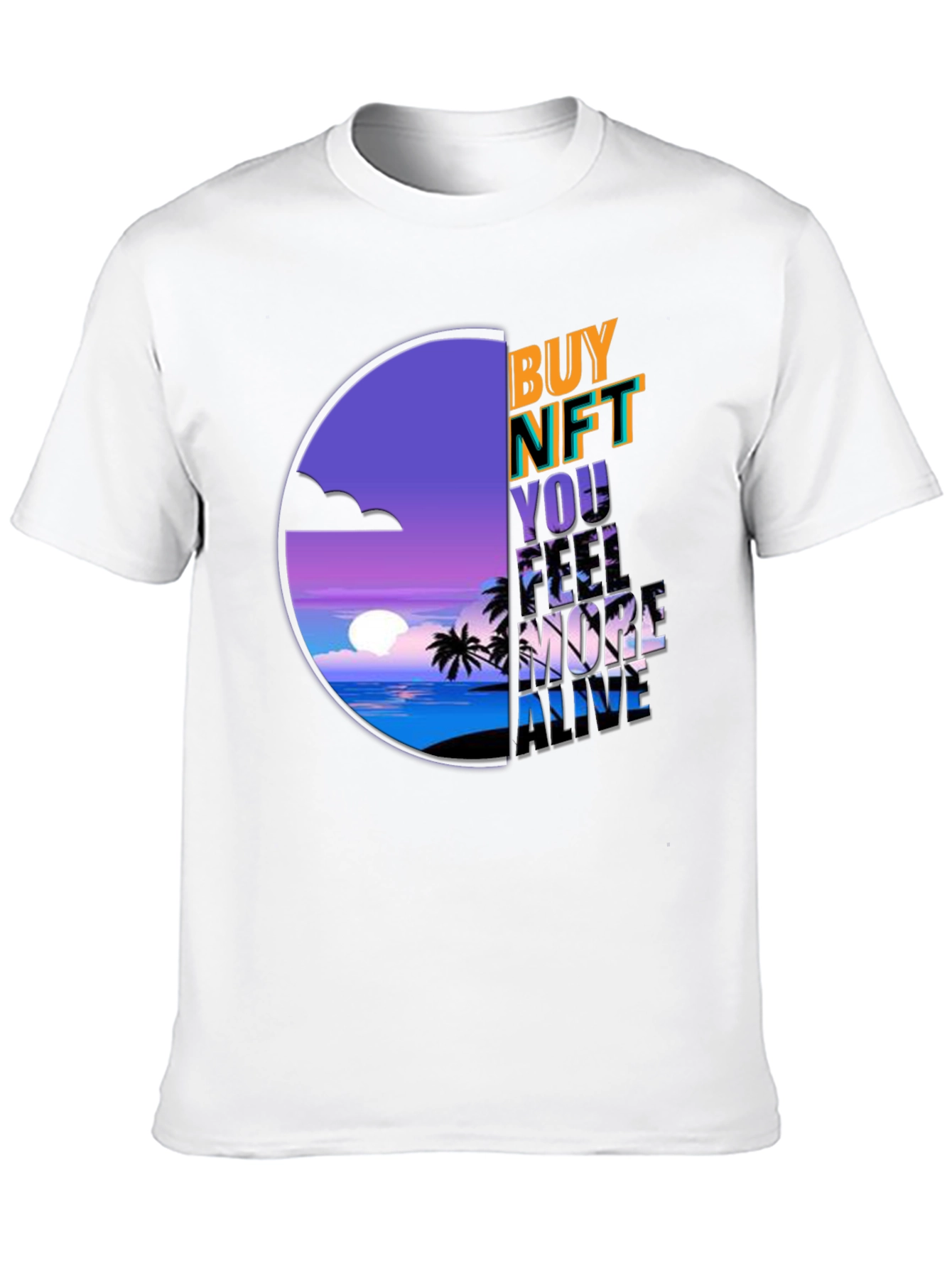 Buy NFT T-Shirt: Vaporwave Sunset Graphic Tee