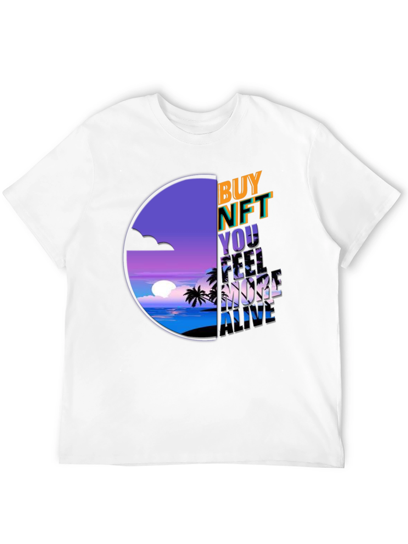 Buy NFT T-Shirt: Vaporwave Sunset Graphic Tee