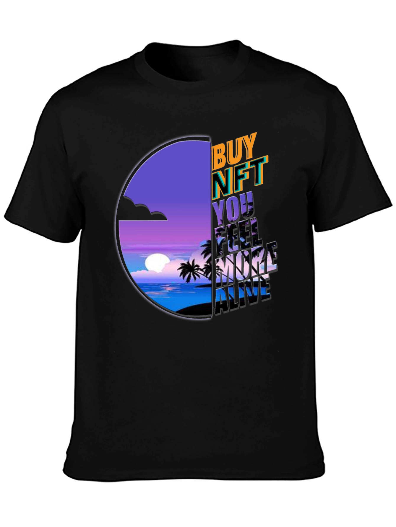 Buy NFT T-Shirt: Vaporwave Sunset Graphic Tee