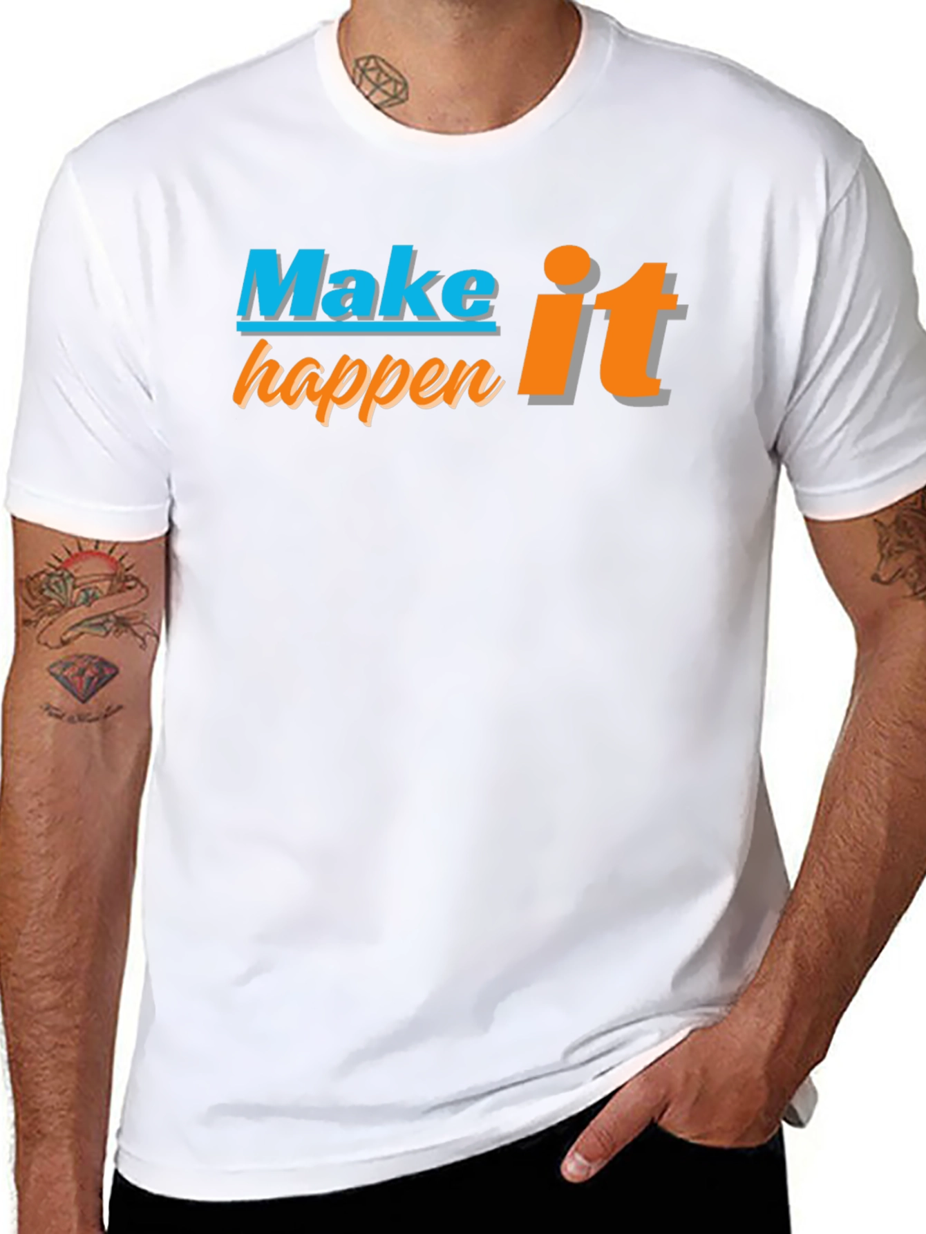 Make it Happen Graphic Tee - Black Casual T-Shirt