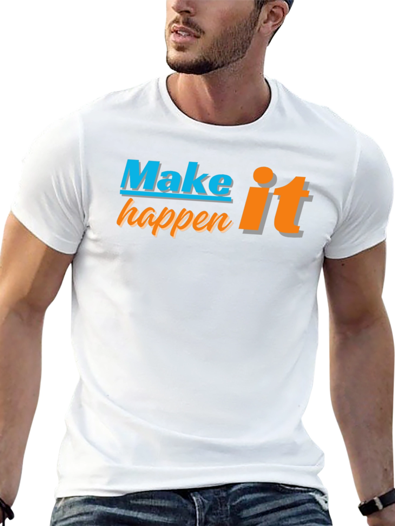 Make it Happen Graphic Tee - Black Casual T-Shirt