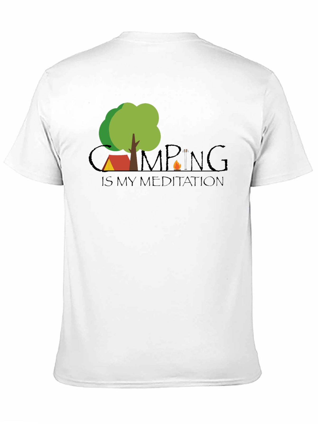 Camping is my Meditation Black T-Shirt