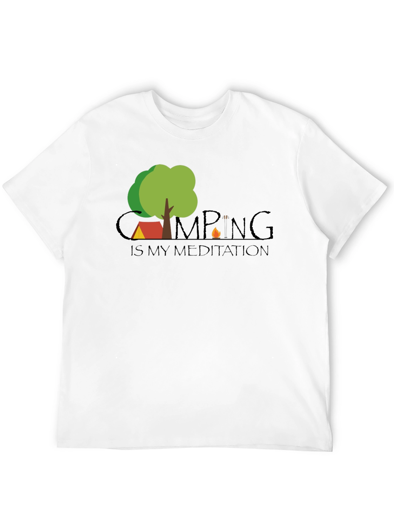 Camping is my Meditation Black T-Shirt
