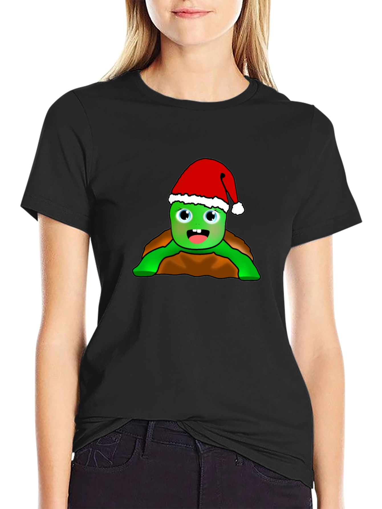 Festive Turtle Graphic Tee - Holiday Cheer!
