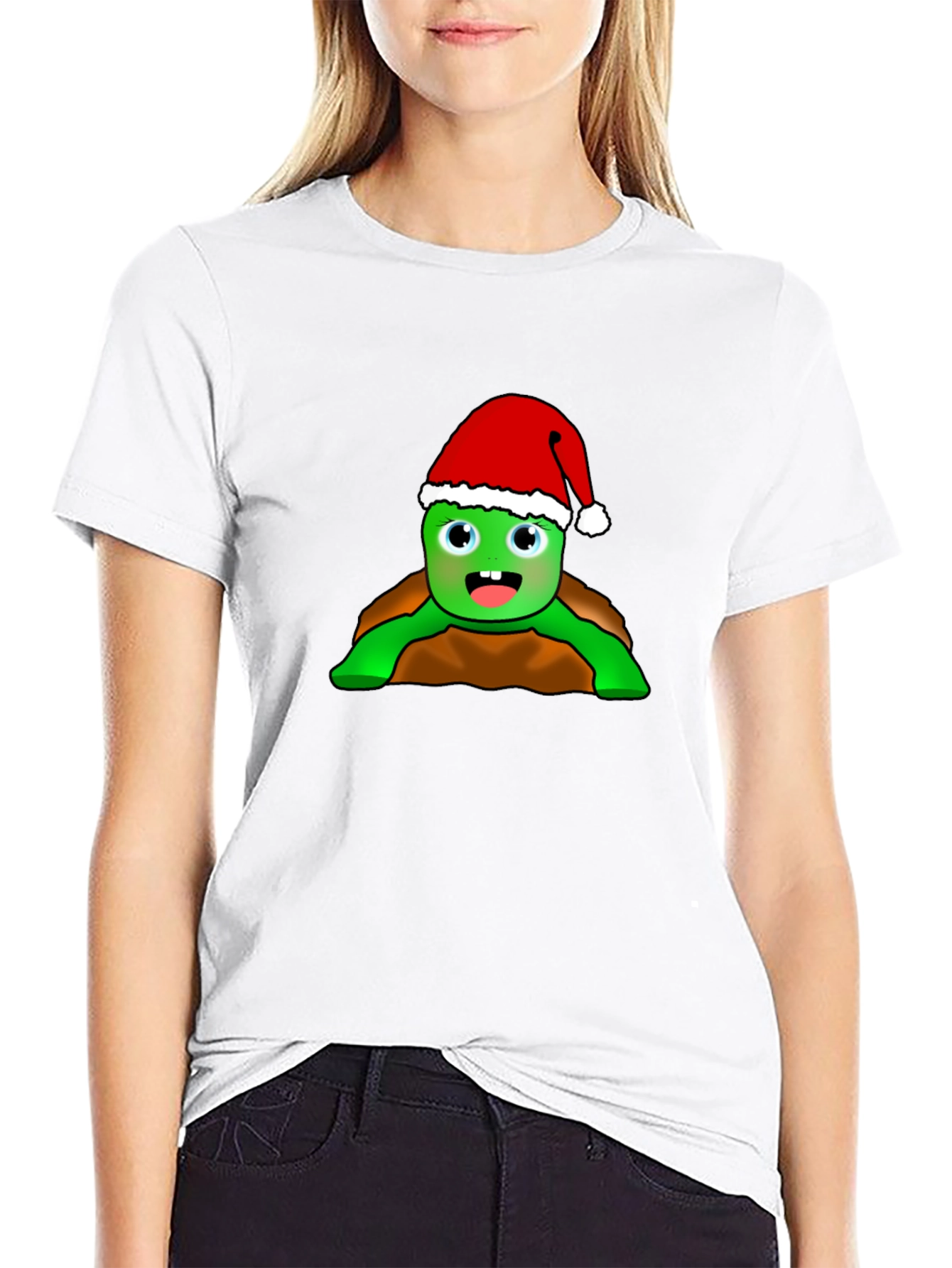 Festive Turtle Graphic Tee - Holiday Cheer!