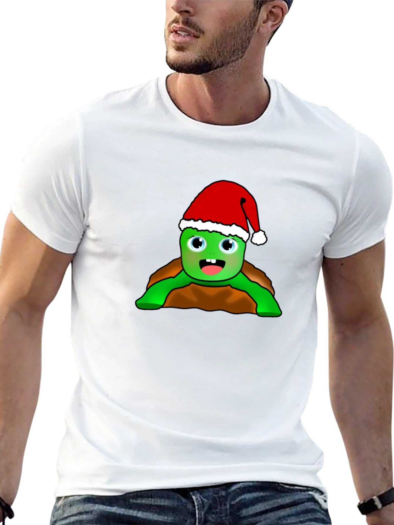 Festive Turtle Graphic Tee - Holiday Cheer!