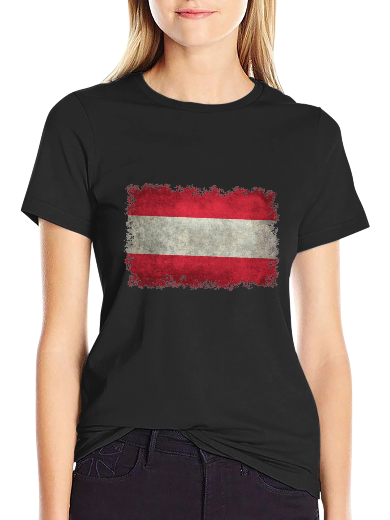Austria Flag T-Shirt - Distressed Graphic Tee