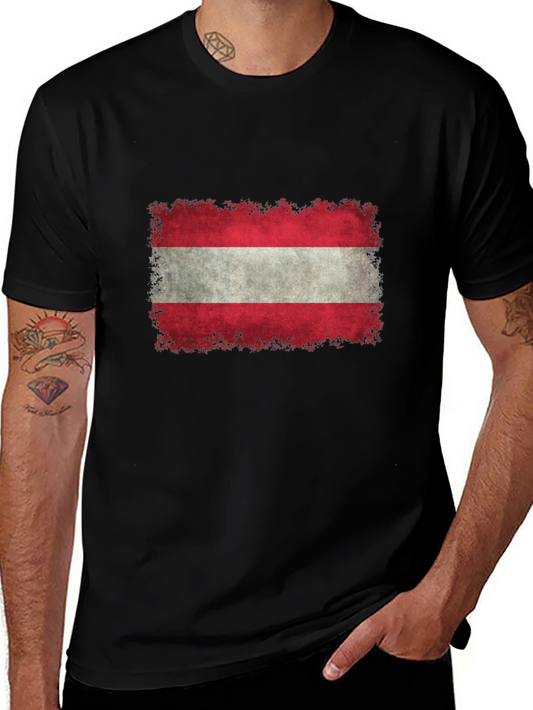 Austria Flag T-Shirt - Distressed Graphic Tee