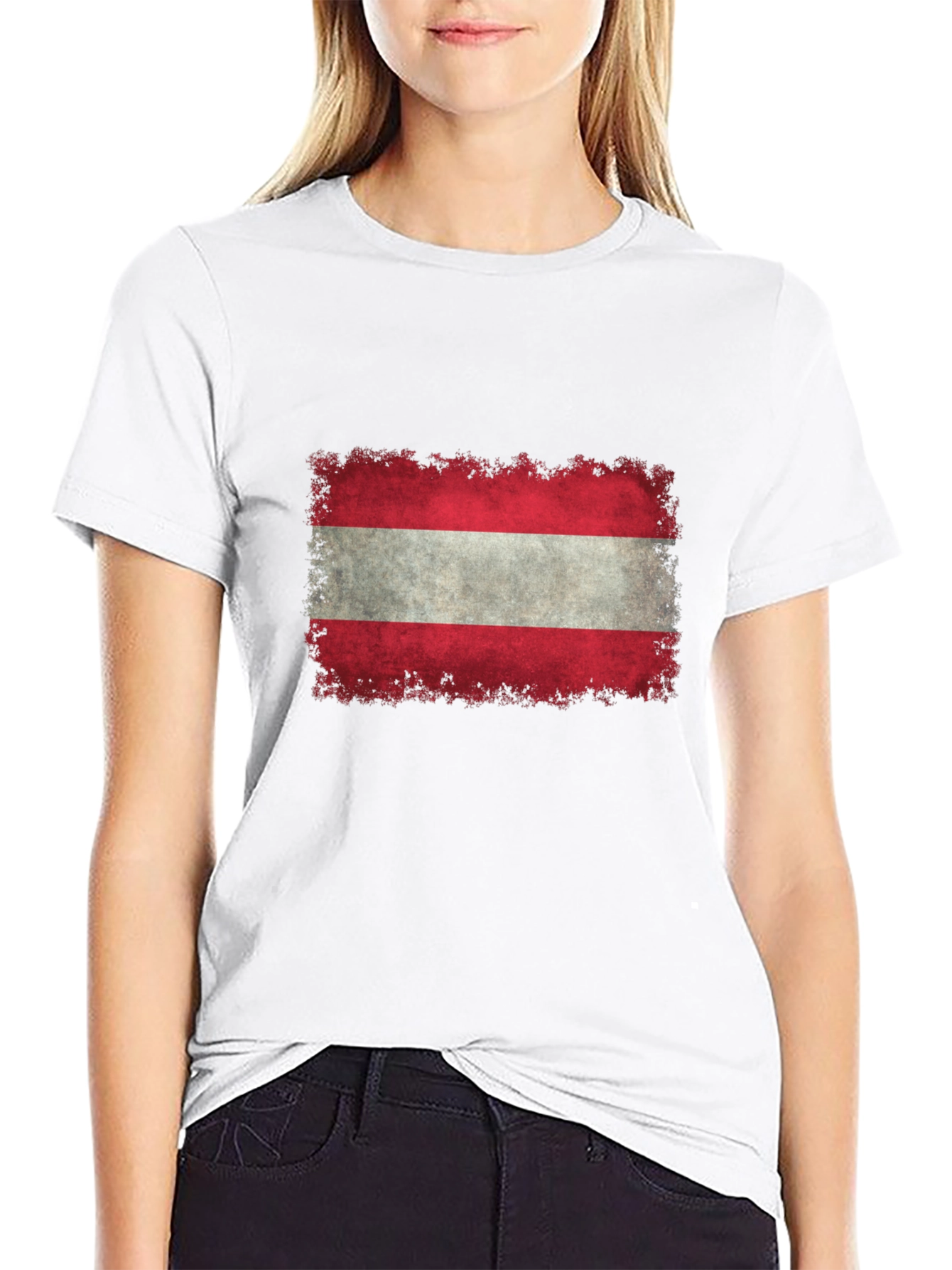Austria Flag T-Shirt - Distressed Graphic Tee