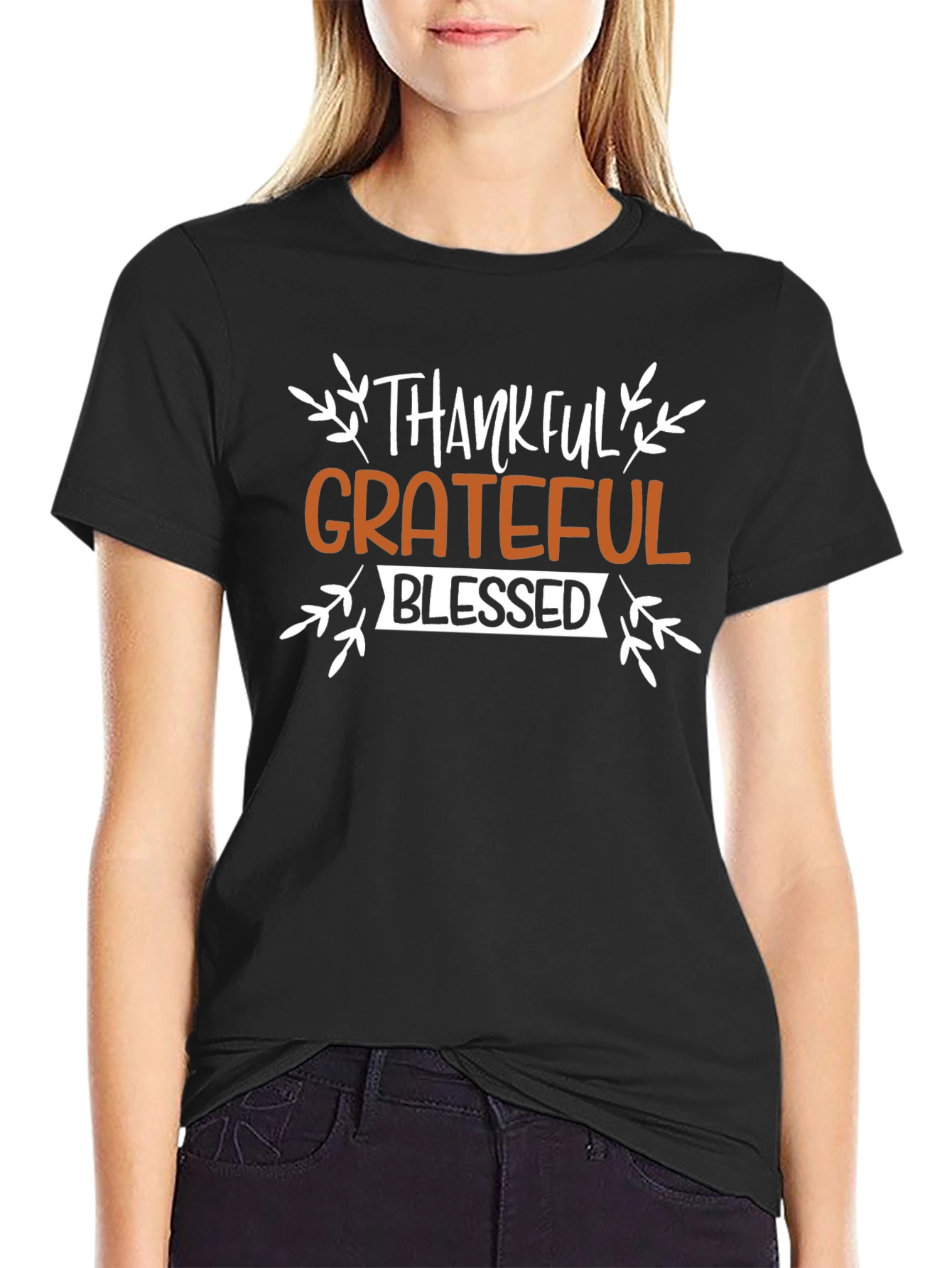 Thankful Grateful Blessed Thanksgiving T-Shirt