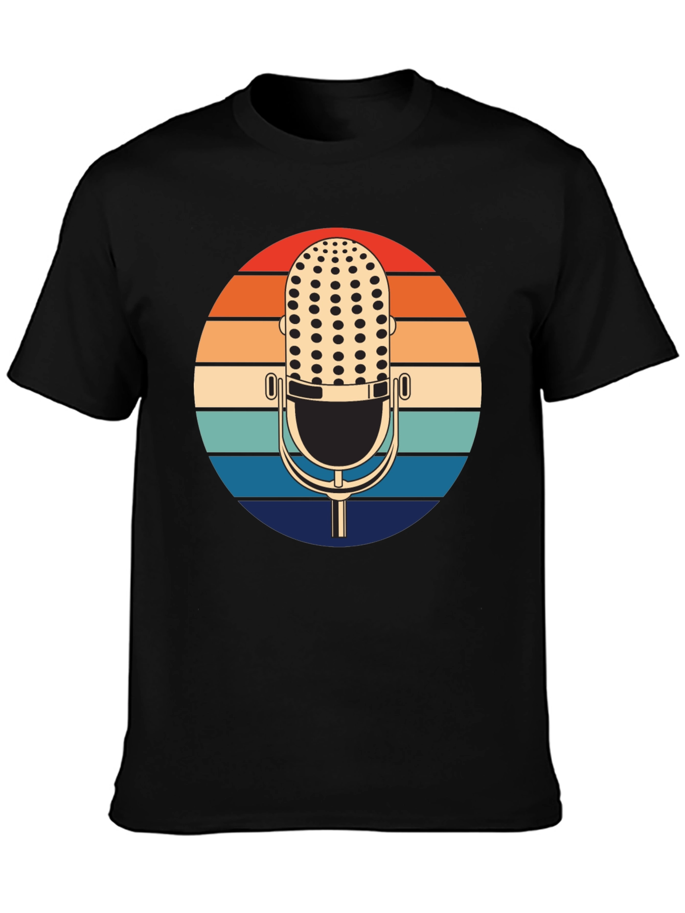 Retro Microphone Sunset T-Shirt