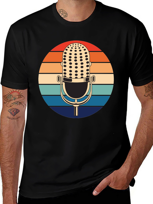 Retro Microphone Sunset T-Shirt