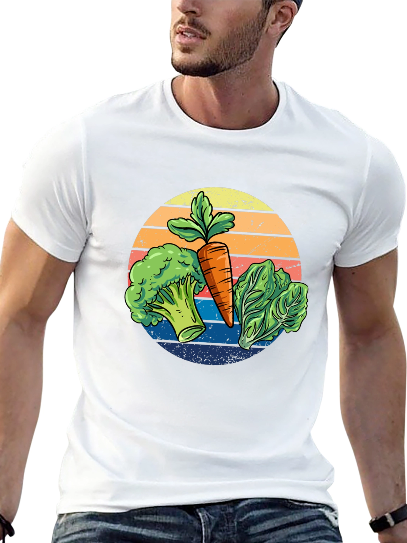 Vegetable T-Shirt - Carrot Broccoli Lettuce Tee