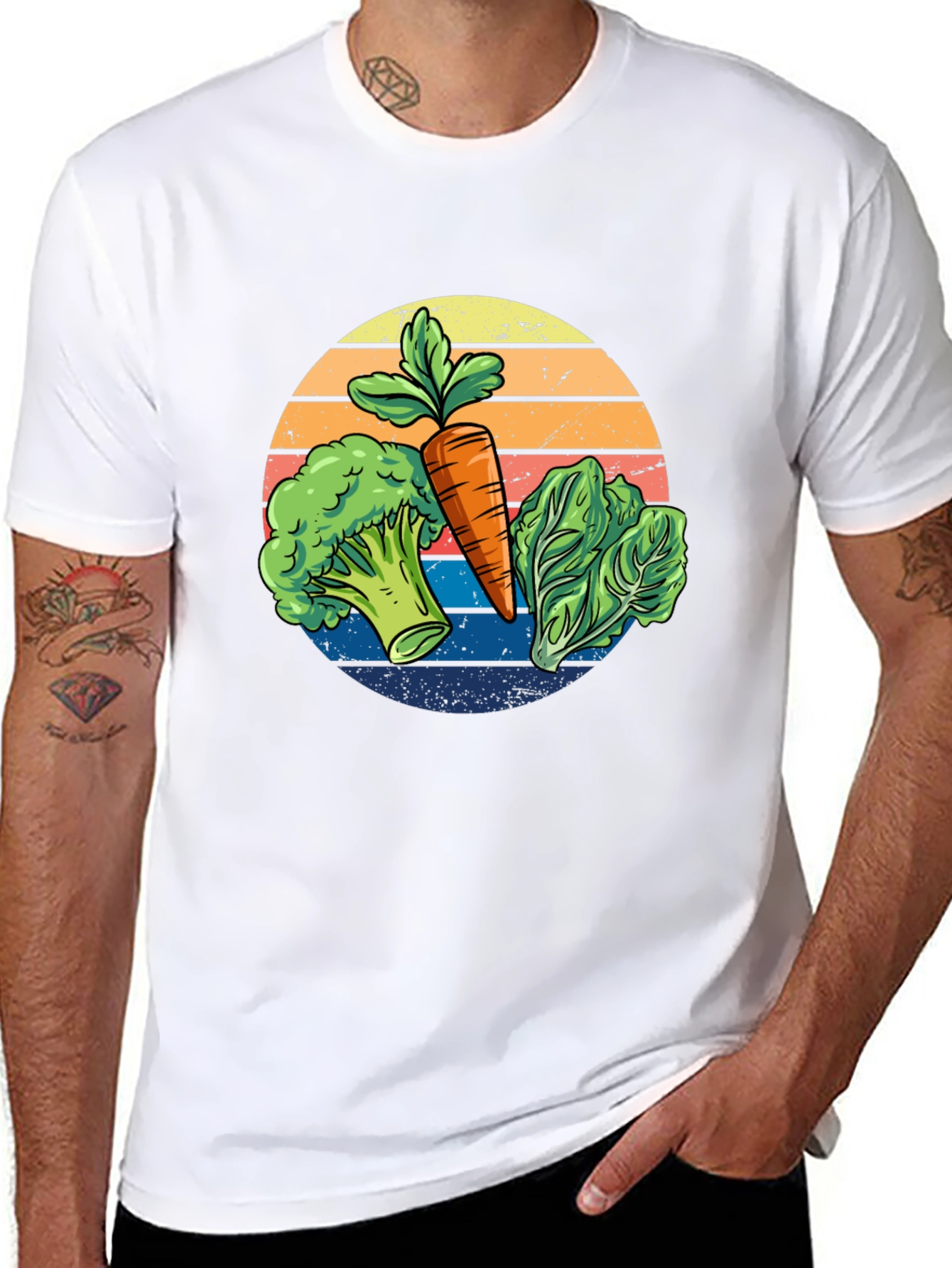 Vegetable T-Shirt - Carrot Broccoli Lettuce Tee