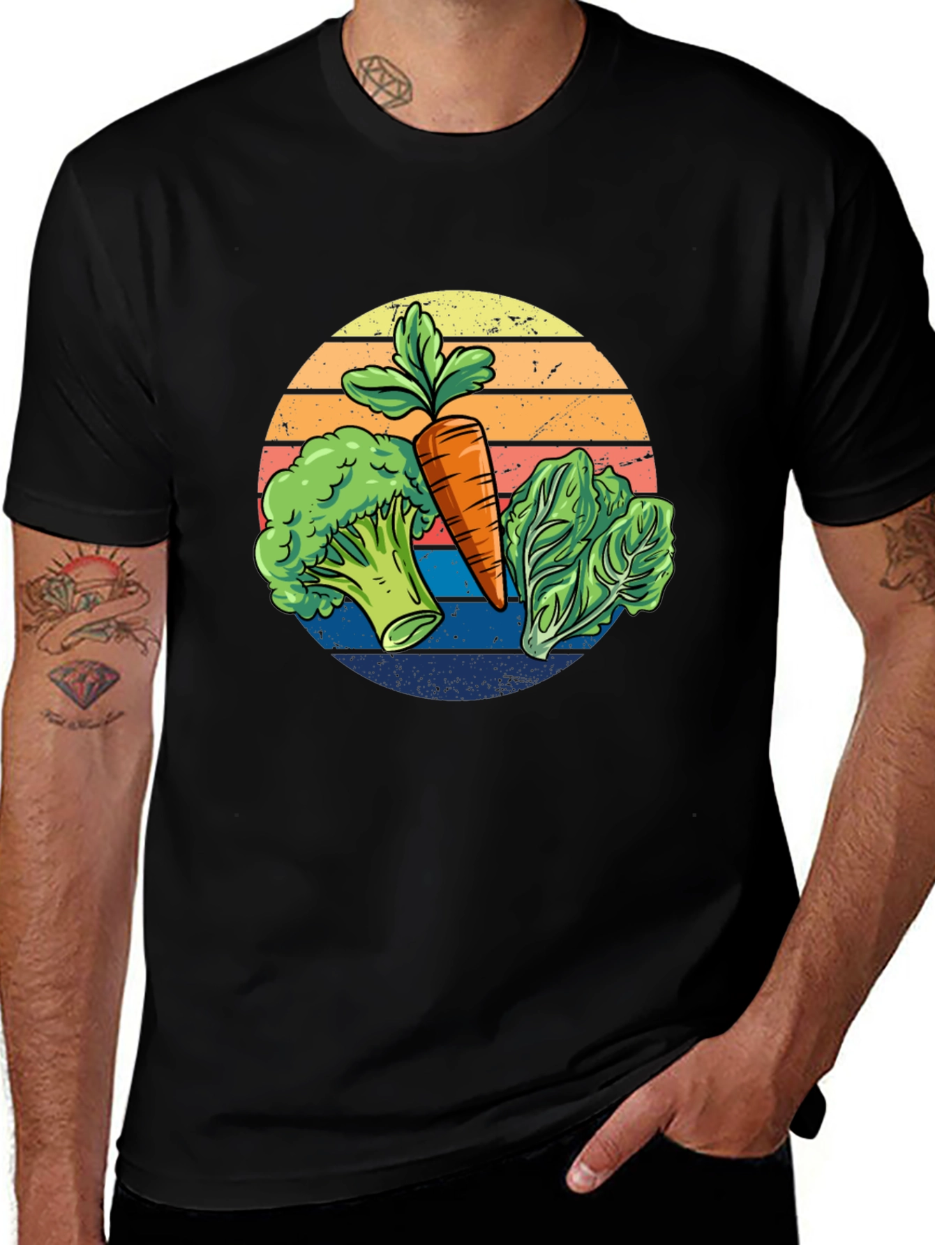 Vegetable T-Shirt - Carrot Broccoli Lettuce Tee