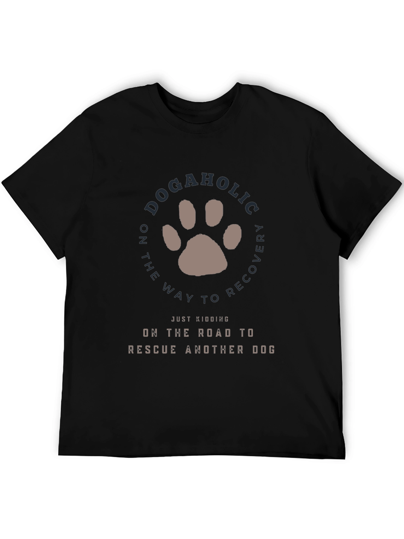 Dogaholic Rescue Dog Graphic T-Shirt