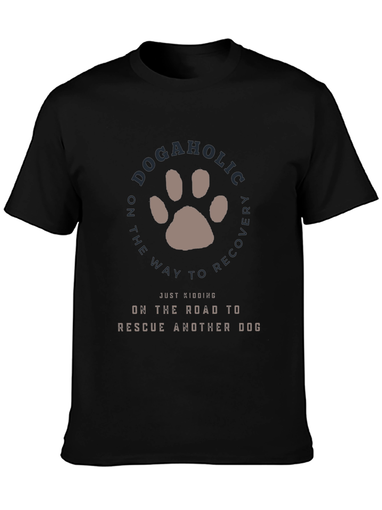 Dogaholic Rescue Dog Graphic T-Shirt