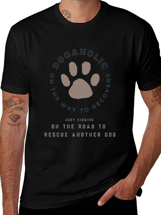 Dogaholic Rescue Dog Graphic T-Shirt