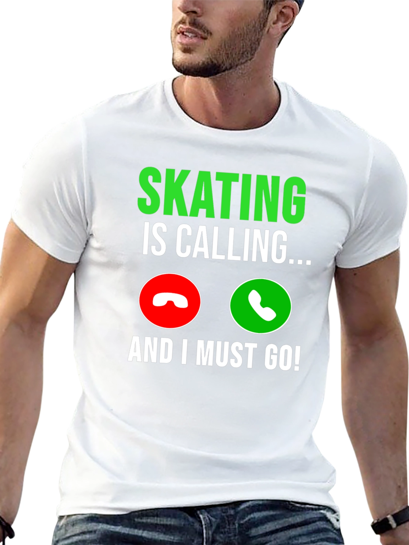 Skating Is Calling Black Graphic T-Shirt