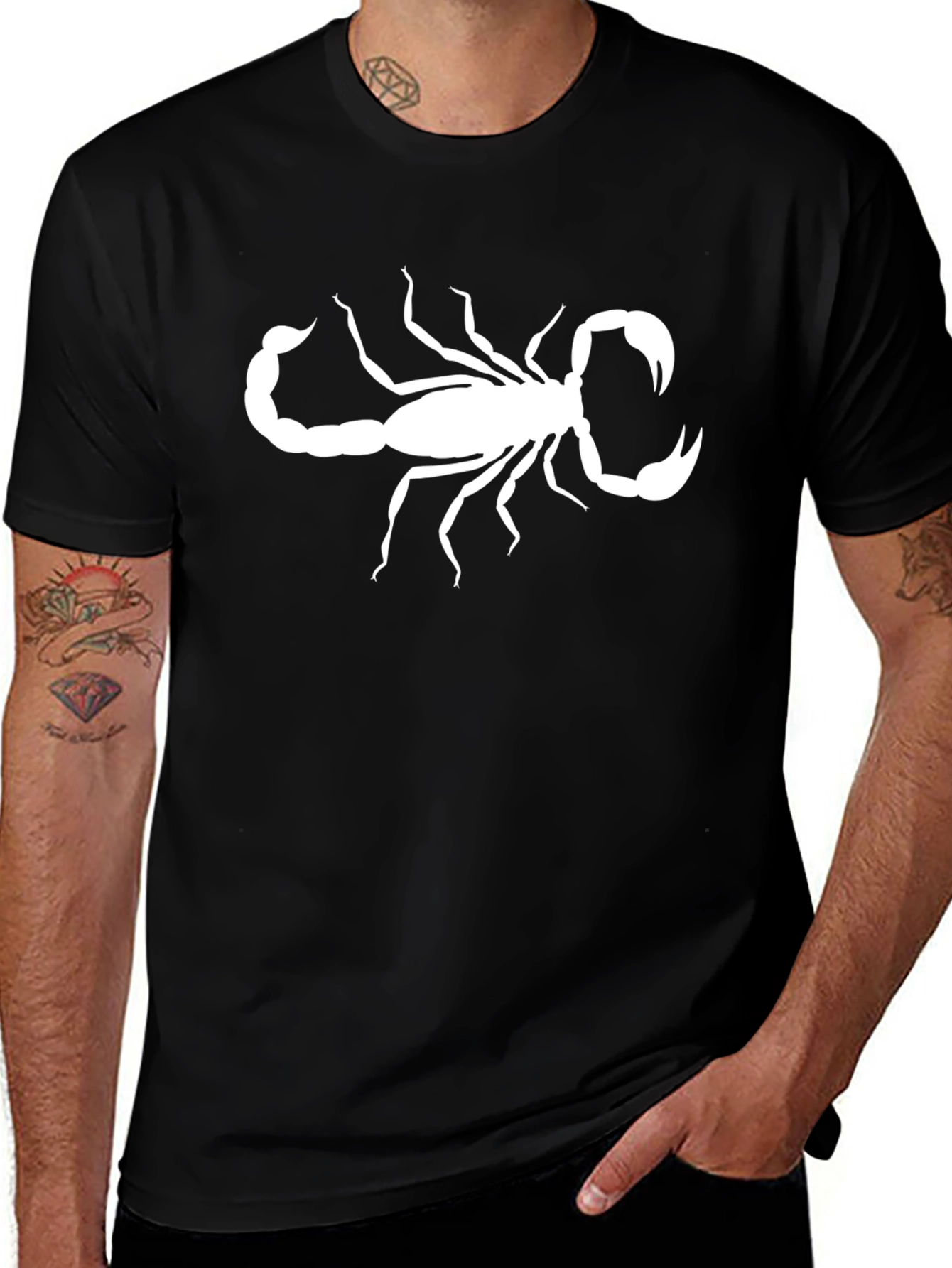 Scorpion Graphic Print Black T-Shirt