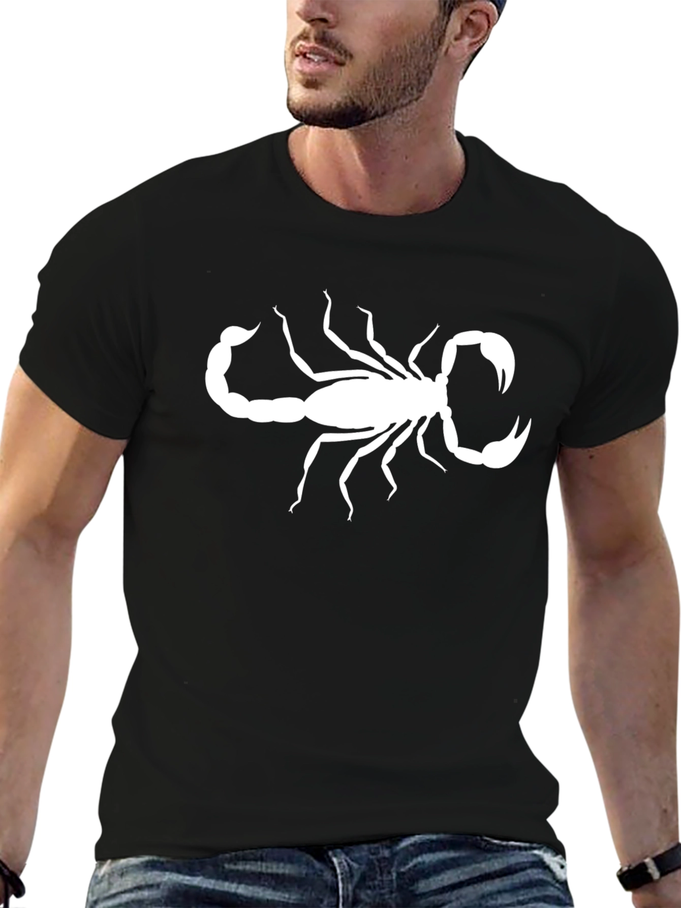 Scorpion Graphic Print Black T-Shirt