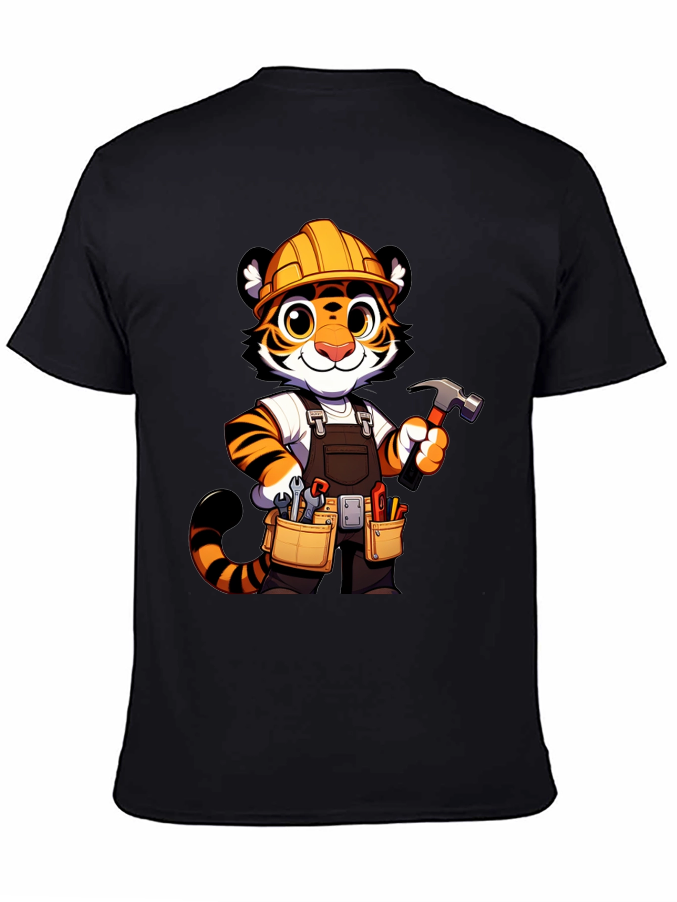 Cartoon Tiger Builder Graphic Tee
